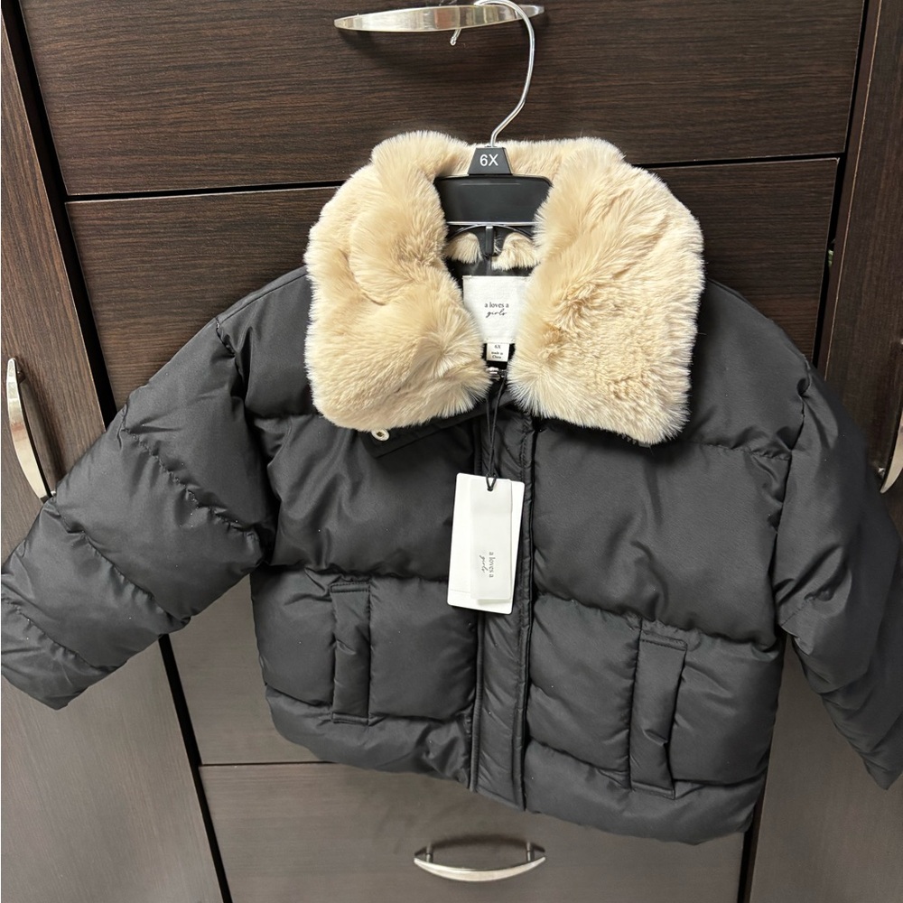 A loves a girls  -puffer jacket -size 6x